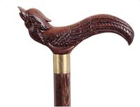 Walking Stick Wooden Chicken Wings Cane Environmental Protection Natural Curvature Ergonomic Design Light Load Belt Elegant Color Portable Wing Wood (Redwood)