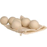 Support Plus Wool Dryer Balls - Eco-Friendly Reusable Natural Fabric Softener - Set of 6