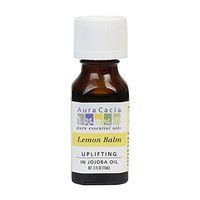 Aura Cacia Lemon Balm Pure Essential Oils in Jojoba Oil - 0.5 Oz (Pack of 1)