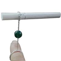 AWLY Personality Elegant Cigarette Holder Ring for Women Men Smoker Green Agate S