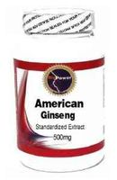 American Ginseng Standardized Extract 500mg 200 Capsules # BioPower