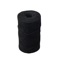 Ammzzoo111 Merry Christmas DIY Christmas Ribbon Rolls Jute Twine Hemp Rope DIY Craft Cord for Wedding Gift Package Party Decoration -50/100cm Black 100m