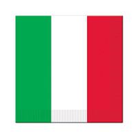 Club Pack of 192 Green, White and Red Disposable 2-Ply Luncheon Napkins