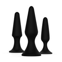 Bu~tt P~lu~g T-bar Base Kit - Training Toys - Erotic Games Role Play - Womens Stimulator - 3 pcs Beginners Anales Set Black