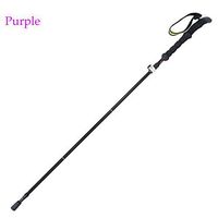 CHERRIESU Trek-Z Collapsible Tri-Fold Trekking Pole/Hiking Poles - Adjustable Foldable Lightweight Aluminum Walking Sticks, Folding Trail Cane for Walking, Senior Trekking, Hike, Climbing Cane,Purple