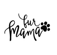 Fur Mama Pawprint Vinyl Decal Sticker (Black)