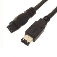 HDMIHOME 9 PIN / 6 PIN BETA FireWire 800 - FireWire 400 9-6 Cable IEEE 1394B 1.8m Black