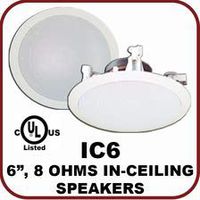 8 Ohms in-Ceiling Speaker 6.5 Inch