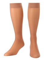 Absolute Support Sheer Knee Hi Graduated Light Compression Stockings 8-15mmHg Nude Large