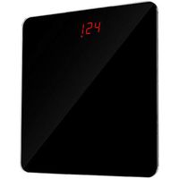 Super Sleek Black Bathroom Scale, All Black Glass Surface, 400 Pound Capacity