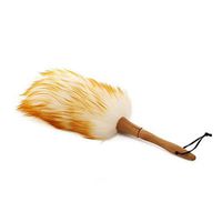 ZHANGY Feather Duster - Washable Hand Duster for Cleaning, Wool Hazel - Household Dusting with Wooden Handle - 18 inches,11in