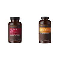 Amazon Elements Coenzyme Q10, 100mg, Black Pepper Extract 5mg, 120 Softgels, 4 Month Supply & Vitamin C 1000mg, Vegan, 300 Tablets, 10 Month Supply