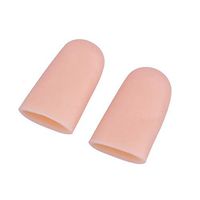 Vosarea 2Pcs Finger Cots, Soft Silicone Gel Finger Protector Sleeves Separators Protector for Protect Cracked Skin/Blisters/Callus