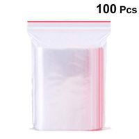 IMIKEYA 100pcs 5x7cm Sealing Bags Clear Transparent Resealable Zipper Poly Bags Storage Bags Dispenser Bag for Jewelry Little Item Snacks Food