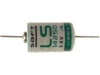 Saft LS14250 (ER14250) 3.6 Volt 1/2 AA Lithium Battery (1200 mAh) with Axial Terminals