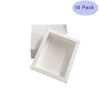 YOUNGTION Small Gift Wraps Boxes Jewelry Box 5"x4.21"x1.65", Sturdy Storage Box Gift Box for Ornaments Assemble Boxes Assorted Sizes 10 Pack(Black, White & Brown Paper)