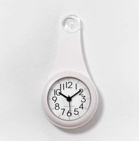 Your only family Fashion Creative Simple Home Bathroom Wall Clock Waterproof Mute Alarm Clock Creative Kitchen Refrigerator Suction Cup Wall Clock 5 Color Pretty (Color : B)