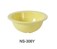 Yanco NS-306Y Nessico Grapefruit Bowl, 13 oz Capacity, 2.5" Height, 5.75" Diameter, Melamine, Yellow Color, Pack of 48
