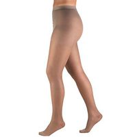 Truform Sheer Compression Pantyhose, 15-20 mmHg, Women's Shaping Tights, 20 Denier, Taupe, Queen Plus