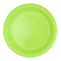 Pans Pro 50 Count Plastic Plate (10 Inch, Lime Green)