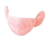 Mouth Muffle Gauze Mask Warm Fashion Padded Earmuffs Lace Masks-Red Shrimp