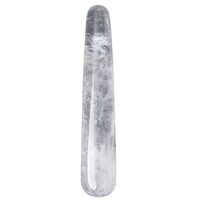 JOVIVI Handmade Natural Rock Crystal Quartz Gua Sha Scraping Massage Tool, Massage Wand for Acupuncture Therapy Point Treatment