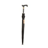 Moolo Walking Stick Umbrella Old Man Non-slip Walking Stick Tourism Multifunction Crutch Umbrella Men Women Gift Crutch Umbrella (Color : Black)