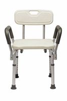 Medline MDS89745RA Knockdown Bath Bench with Arms and Back (Pack of 2)