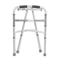 TYJ-USA Walker Elderly Walker Aluminum Alloy Light Folding Walker Height Adjustable (Color : Silver, Size : 50cm)