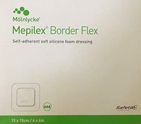 Mepilex Border Flex Soft Foam Dressing, Size 6" X 6", REF 595400, Box of 5