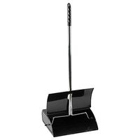 Tough Guy Long Handled Dust Pan, Black, Metal