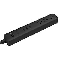 TP Quality 3 Outlet 3 Fast Charging USB Ports Switch Power Strip Surge Protector 4Ft Extension Cord with Flat Plug for Home Office Travel Hotel Work iPhone iPad UL Listed Muti-Pack (Black)