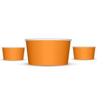 6 oz Paper Ice Cream Cups - 1,000 / Case (Orange)
