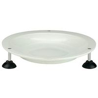 Sammons Preston Suction Scoop Dish, Off-White, Durable Melamine Dish has 9" Diameter, Makes Scooping Easy with One Hand, Adaptive Dining Tool & Independent Daily Living Aid for the Disabled & Elderly