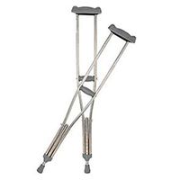 Adjustable Underarm Crutches, Thickening Stainless Steel Walking Stick with Non-Slip Tips Soft Handgrips and Axillary Support