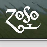 Led Zeppelin - White Decal - 5" wide decal laptop tablet skateboard car windows sticke