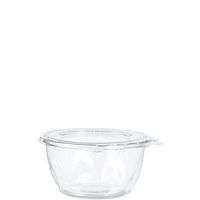 Dart CTR16BF 16 oz. Pet Hinged Bowl, Flat Lid, PET, Clear (Pack of 240)