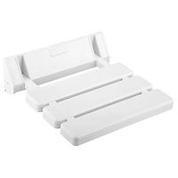 XH Folding Bathroom Seat, Durable Foldable Plastic Shower Seat Chair, Wall Mount and Easy to Install Aluminum Frame Abs Resin Panel, Load 286 Pounds