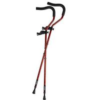 in-Motion Pro Ergonomic Foldable Crutches | Size Tall (5'7" - 6'10") | Electric Red