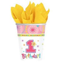 Amscan One-derful Birthday Girl 9 oz Cups - 8 ct