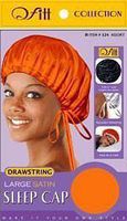 Satin Sleep Cap w/Drawstring - Assorted Colors