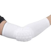 Elbow Compression Sleeve, Elbow Brace Support Breathable Elastic Blend for Men and Women, Basketball Elbow Brace and Golfers Elbow Treatment, Arthritis, Workouts, Weightlifting(XL-White)
