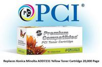 Premium Compatibles Inc. AOD7231PC Replacement Ink and Toner Cartridge for Konica Minolta Printers, Yellow