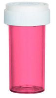 13 Dram, Empty BPA-Free Cylinder Vials with Reversible Child Resistant Caps (Pack of 24) (Pink)