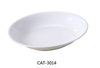 Yanco CAT-3014 Catering Round Bowl, 90 oz Capacity, 2.25" Height, 14" Diameter, Melamine, White Color, Pack of 12