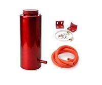 Anngo Racing Radiator Coolant Overflow Billet Aluminum Oil Catch Tank Round Oil Catch Can Reservoir 800ml Red