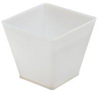 Fineline Settings 10-Piece Tiny Temptations Cube Bowl, 2-Ounce, White