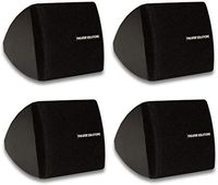 Theater Solutions TS30B Mountable Indoor Speakers Black Bookshelf 2 Pair Pack