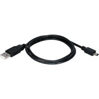 QVS - 1' USB Male-to-Male miniUSB Charge/Sync Cable