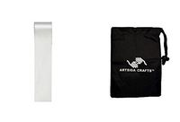 Darice DIY Crafts Supplies Gift Wrapping Ribbon Satin Polypropylene White 2 3/4 inches x 50 Yards (3 Pack) 2903 121 Bundle with 1 Artsiga Crafts Small Bag